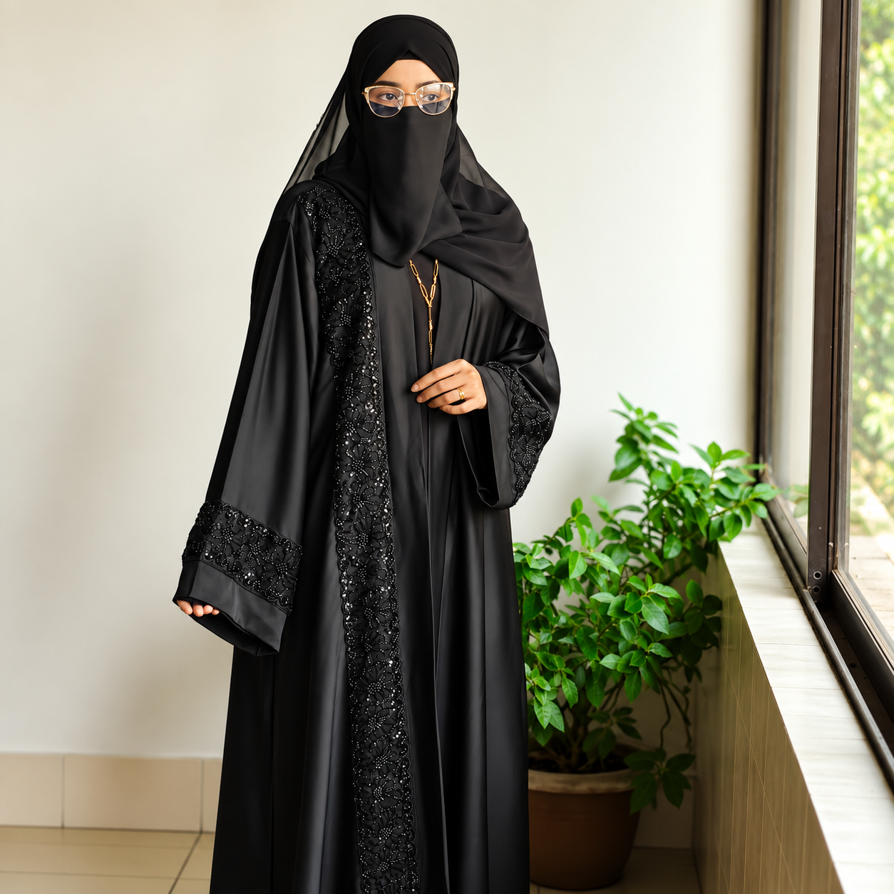 Burqa with intricate detailing