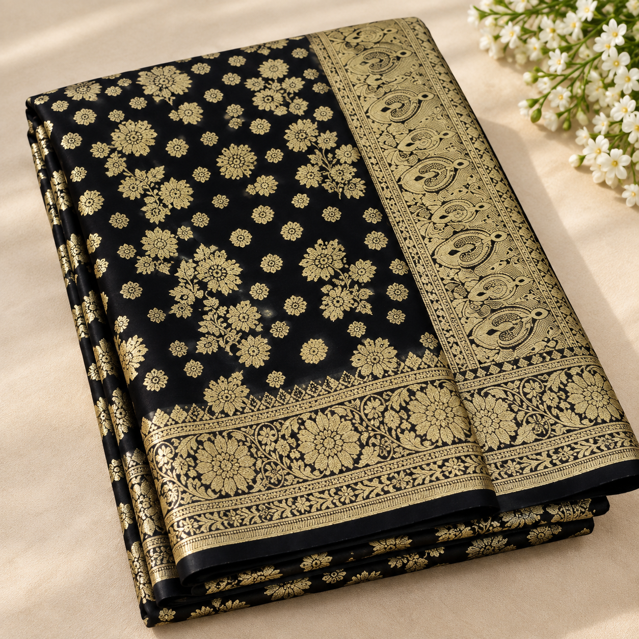 Premium Silk Katan Saree – Exclusive Design (Multiple Colors Available)