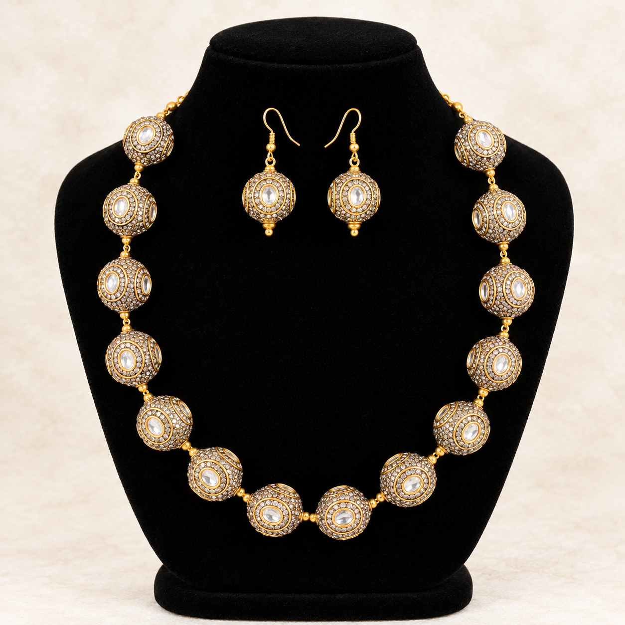 Premium Antique Turkish Ball Necklace Set