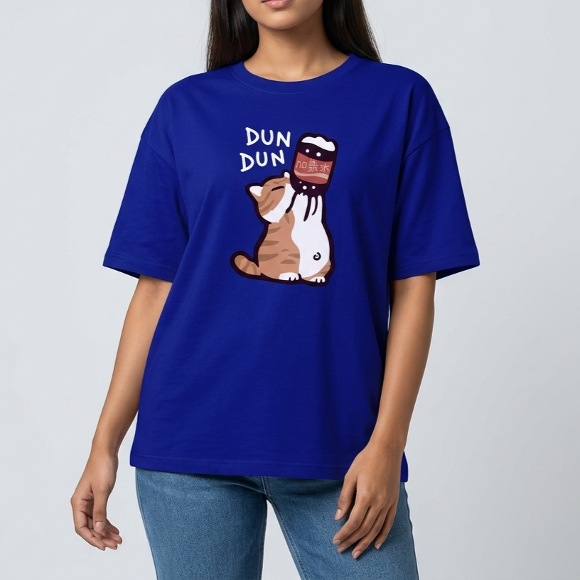 Drop shoulder T-shirt for Women (Blue)