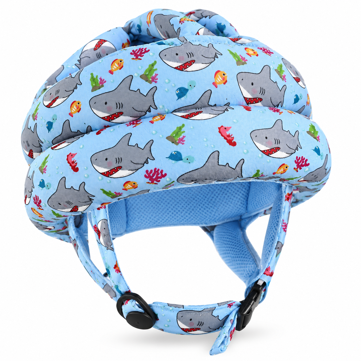 Baby Safety Head Protector Helmet – 360° Anti-Fall Protection Cap with Adjustable Velcro & Soft Chin Strap, Breathable Hollow Design, Shock-Absorbing Toddler Head Guard for Walking & Crawling