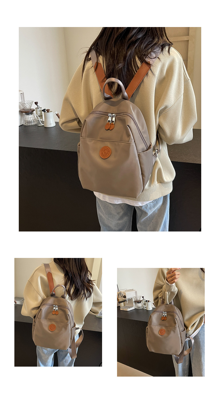 Women's Designer High-Quality Soft Nylon Backpack – Lightweight Simple Fashion Travel Daypack with Secure Zipper Closure, Multiple Interior Pockets & Spacious Capacity (25x12x29 cm)