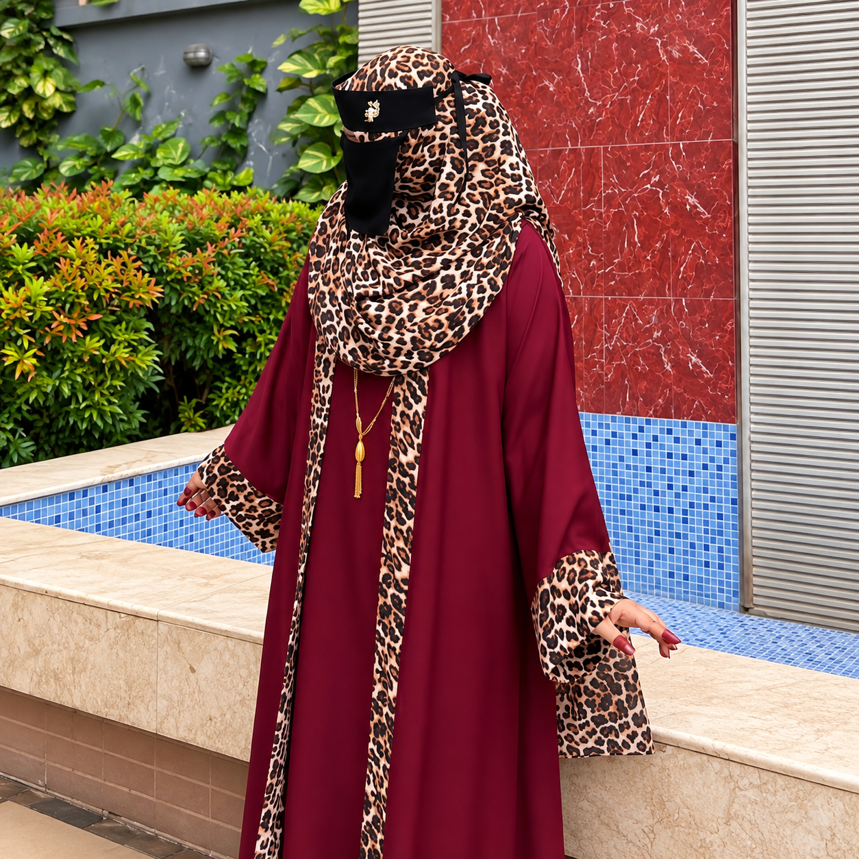 Tiger Print Abaya – 01