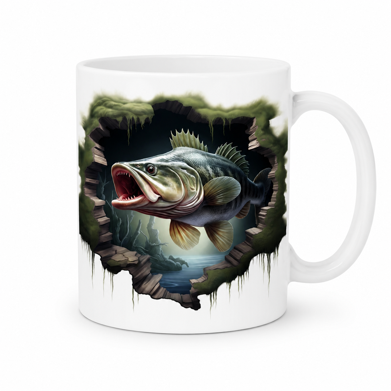 3D Fish Mug – Premium Ceramic Coffee Mug with 3D Aquatic Fish Wraparound Design, Microwave & Dishwasher Safe
