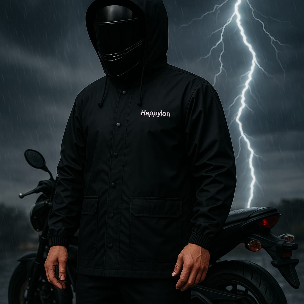 Happylon 100% Waterproof Raincoat with Pant Set – High-Quality Durable Unisex Dustproof Rain Suit with Free Size Options (XL/XXL) for Men & Women Outdoor Protection