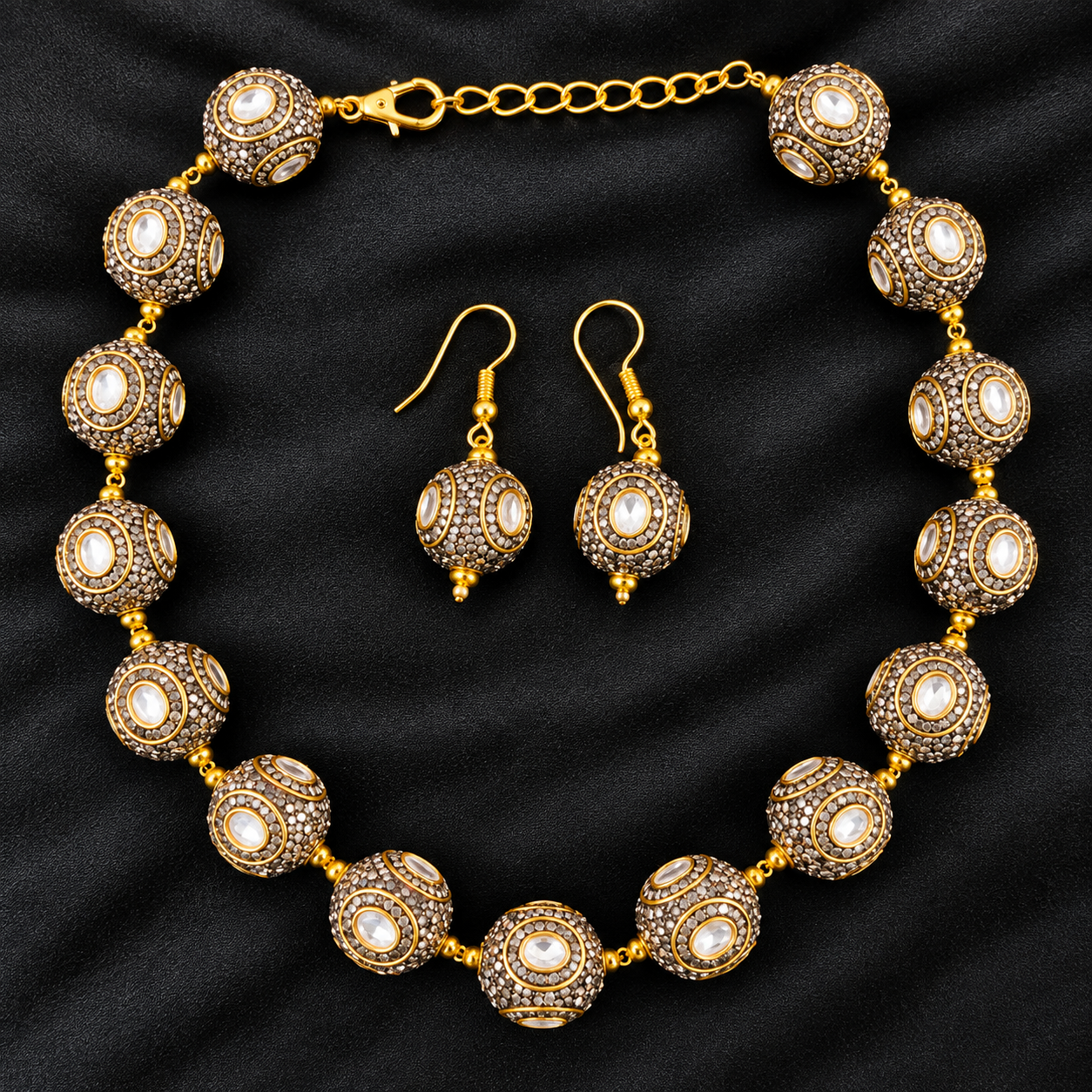 Premium Antique Turkish Ball Necklace Set