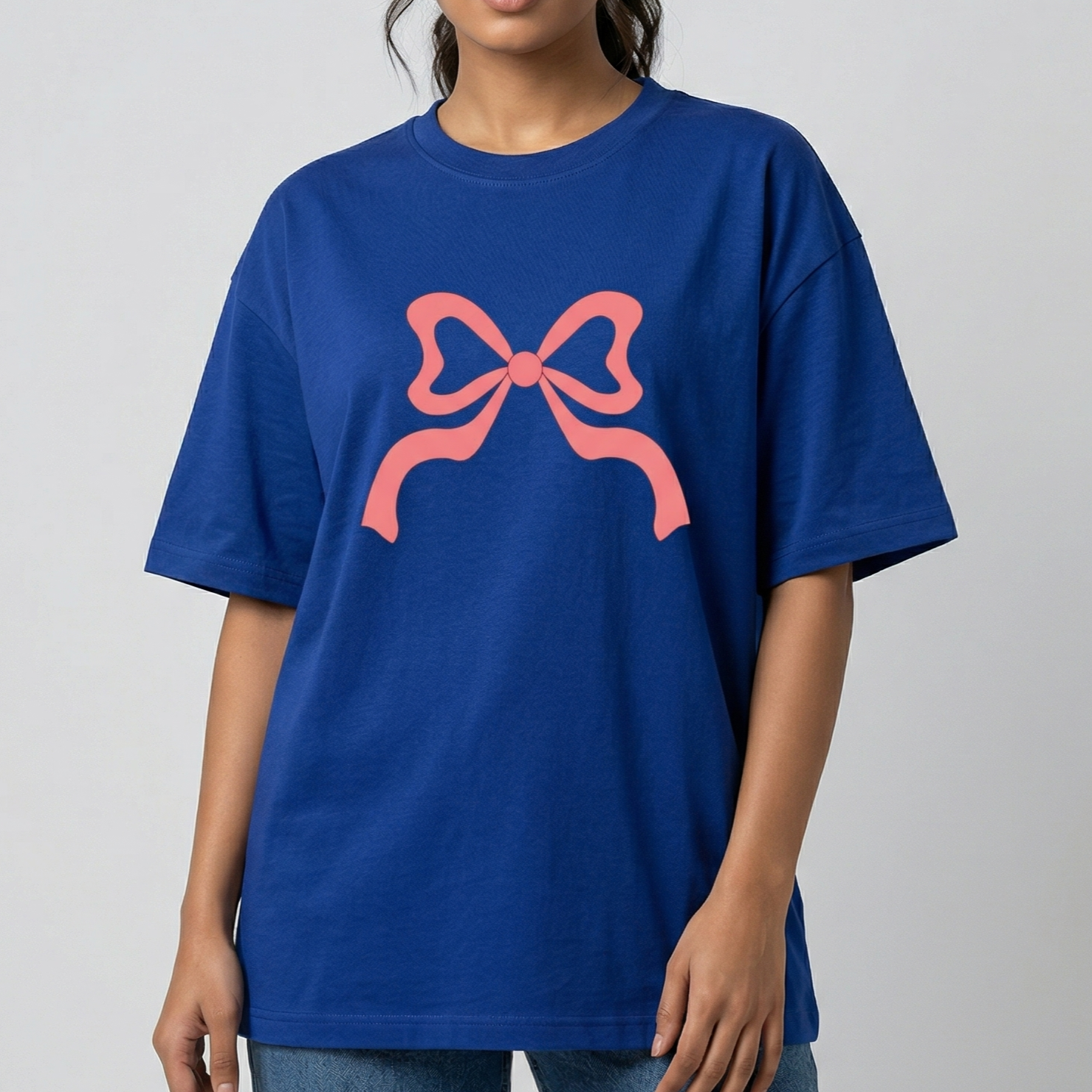 Drop shoulder T-shirt for Women (Blue)