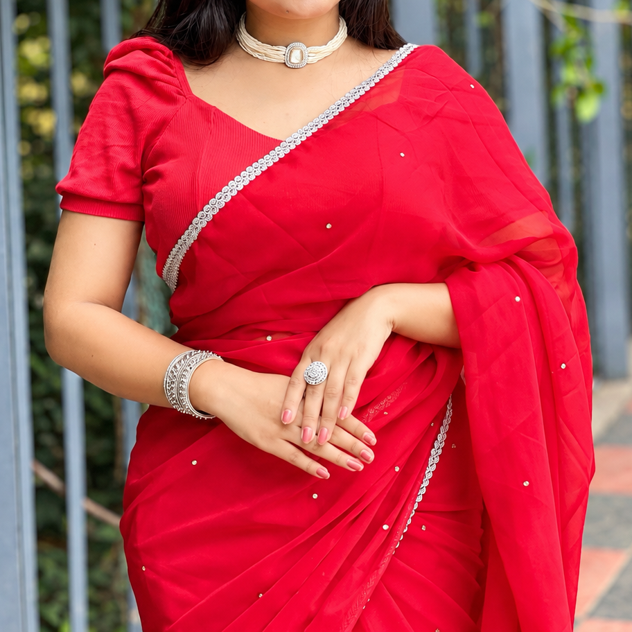 Main materials georgate stone saree