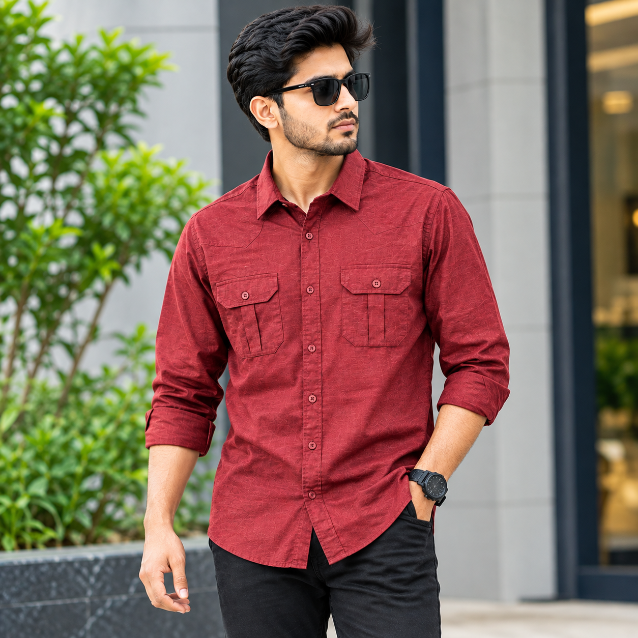 Premium Lap Seam Double Pocket Shirt