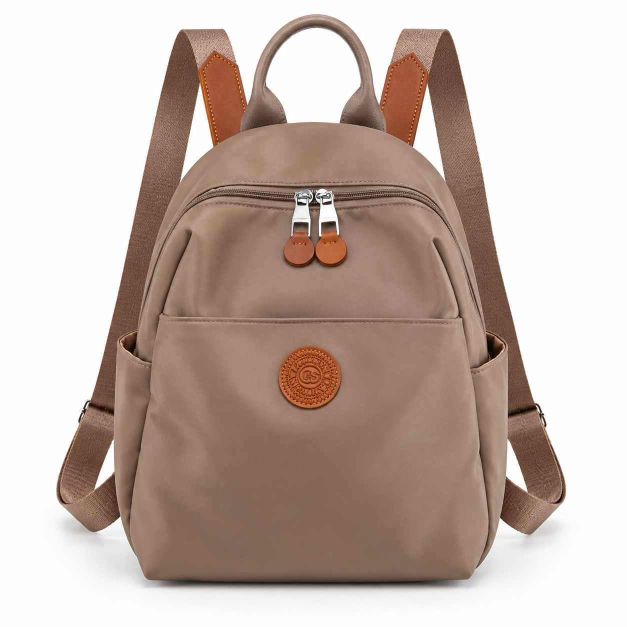Women's Designer High-Quality Soft Nylon Backpack – Lightweight Simple Fashion Travel Daypack with Secure Zipper Closure, Multiple Interior Pockets & Spacious Capacity (25x12x29 cm)