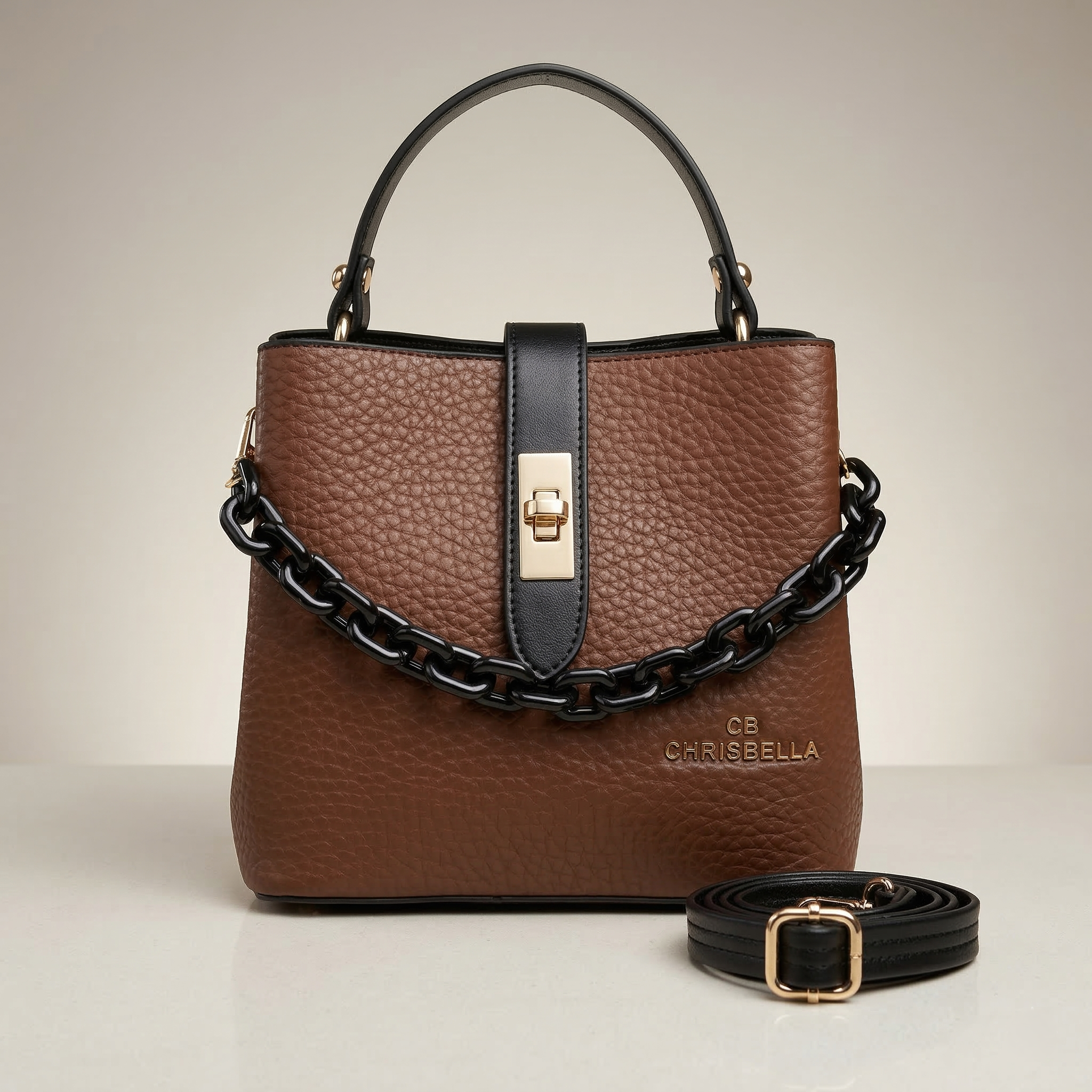 Synthetic Leather Women's Satchel Bag – Stylish Ladies Purse Handbag & Sling Bag with Elegant Matte Finish, Woven Design & Attached Chic Scarf for Office, Party & Daily Outings